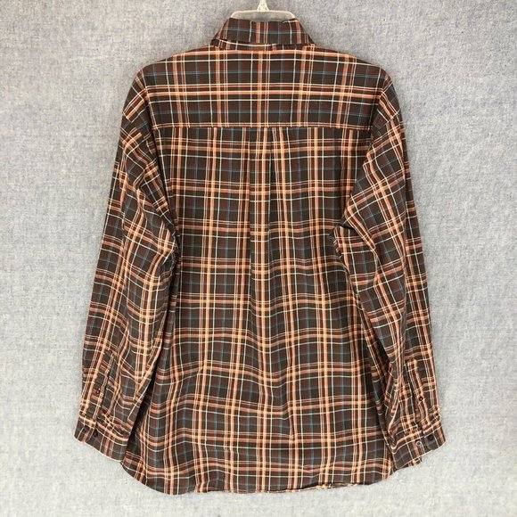 Cinch Western Shirt L Large Button Up Long Sleeve Flip Cuff Plaid Logo Men's - Picture 2 of 12